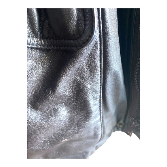 Vintage EDDIE BAUER Mens XL Brown Leather and Down winter zip jacket - Picture 14 of 16